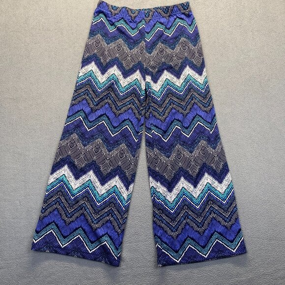 Fig and Flower Geometric Wide Leg Pull On Pant Woman’s Size M,Elastic Waist - Picture 10 of 10